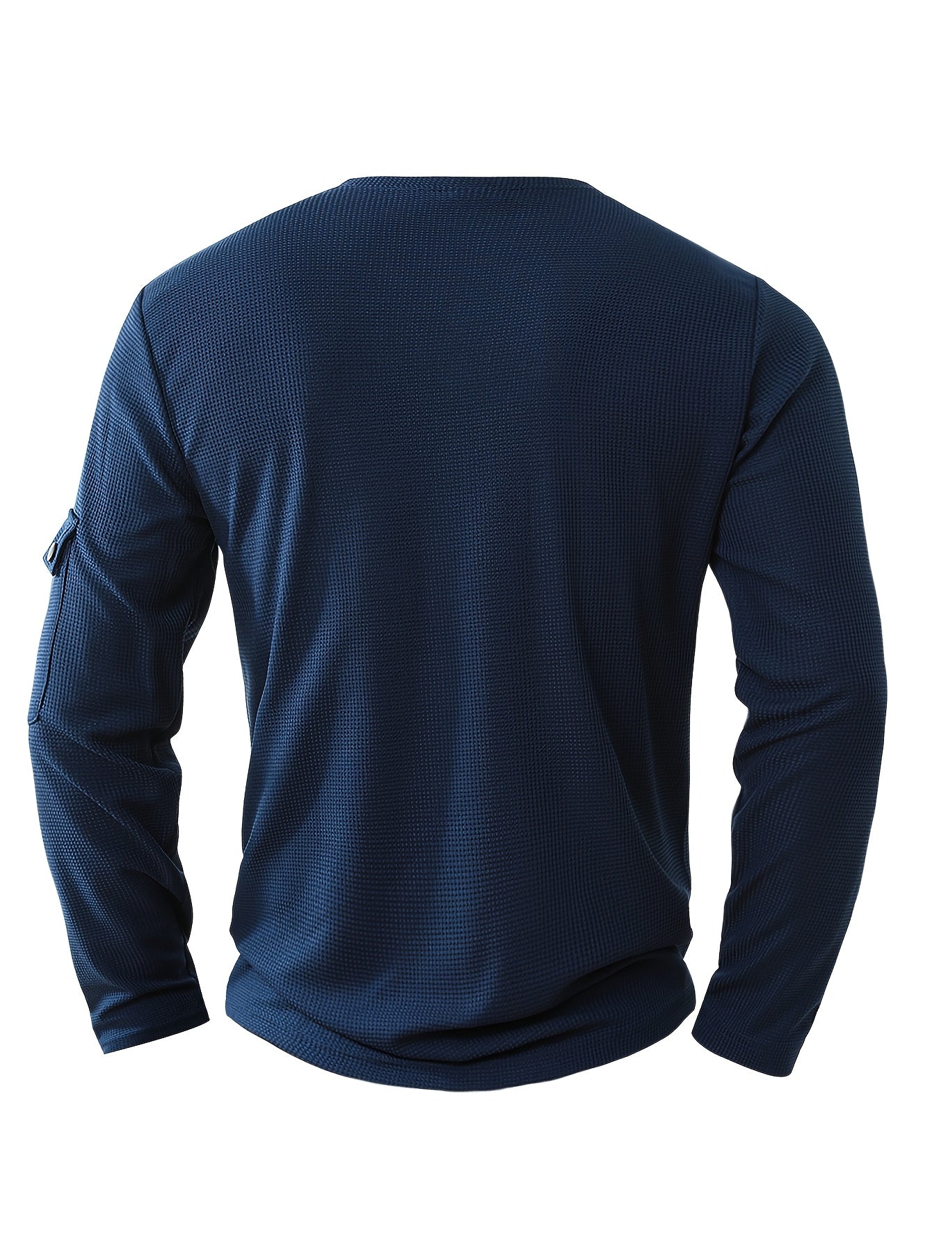 Men'S New Spring And Autumn Casual Fashion Sports Long-Sleeve Top with a Simple Two-Piece Design, Featuring Buttons And Pockets.