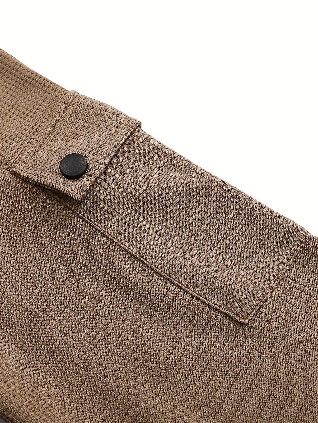 Men'S New Spring And Autumn Casual Fashion Sports Long-Sleeve Top with a Simple Two-Piece Design, Featuring Buttons And Pockets.
