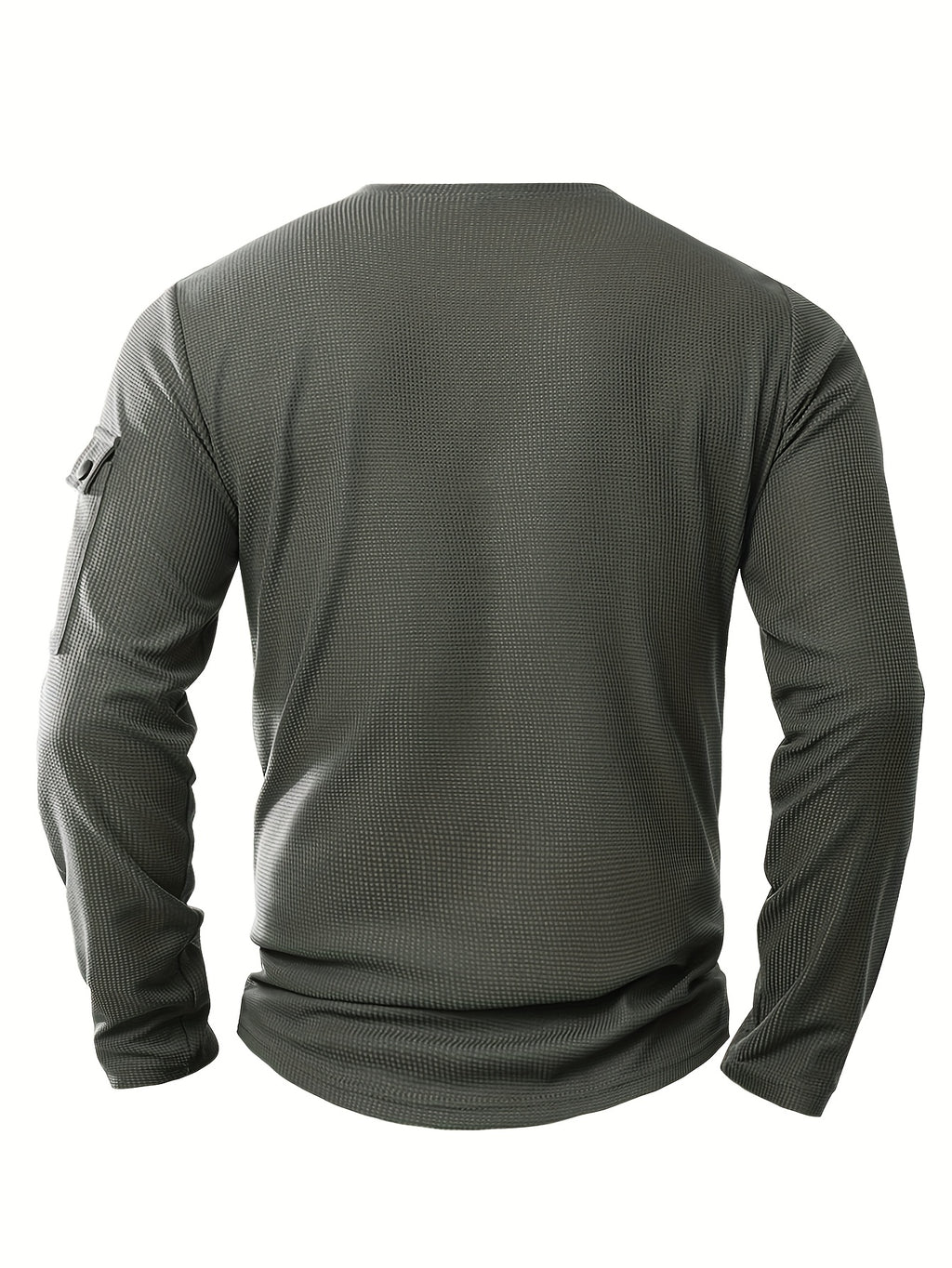 Men'S New Spring And Autumn Casual Fashion Sports Long-Sleeve Top with a Simple Two-Piece Design, Featuring Buttons And Pockets.