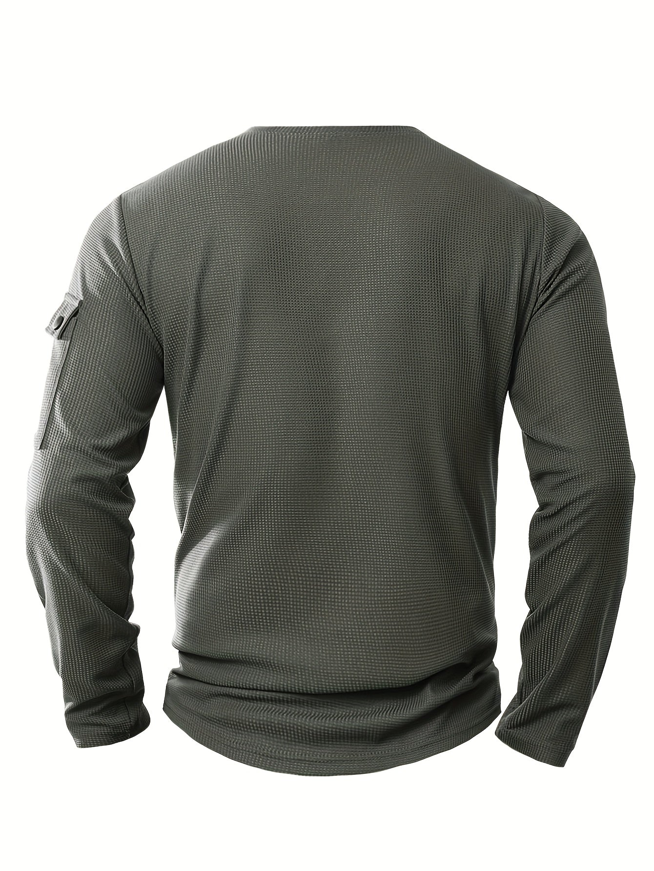 Men'S New Spring And Autumn Casual Fashion Sports Long-Sleeve Top with a Simple Two-Piece Design, Featuring Buttons And Pockets.