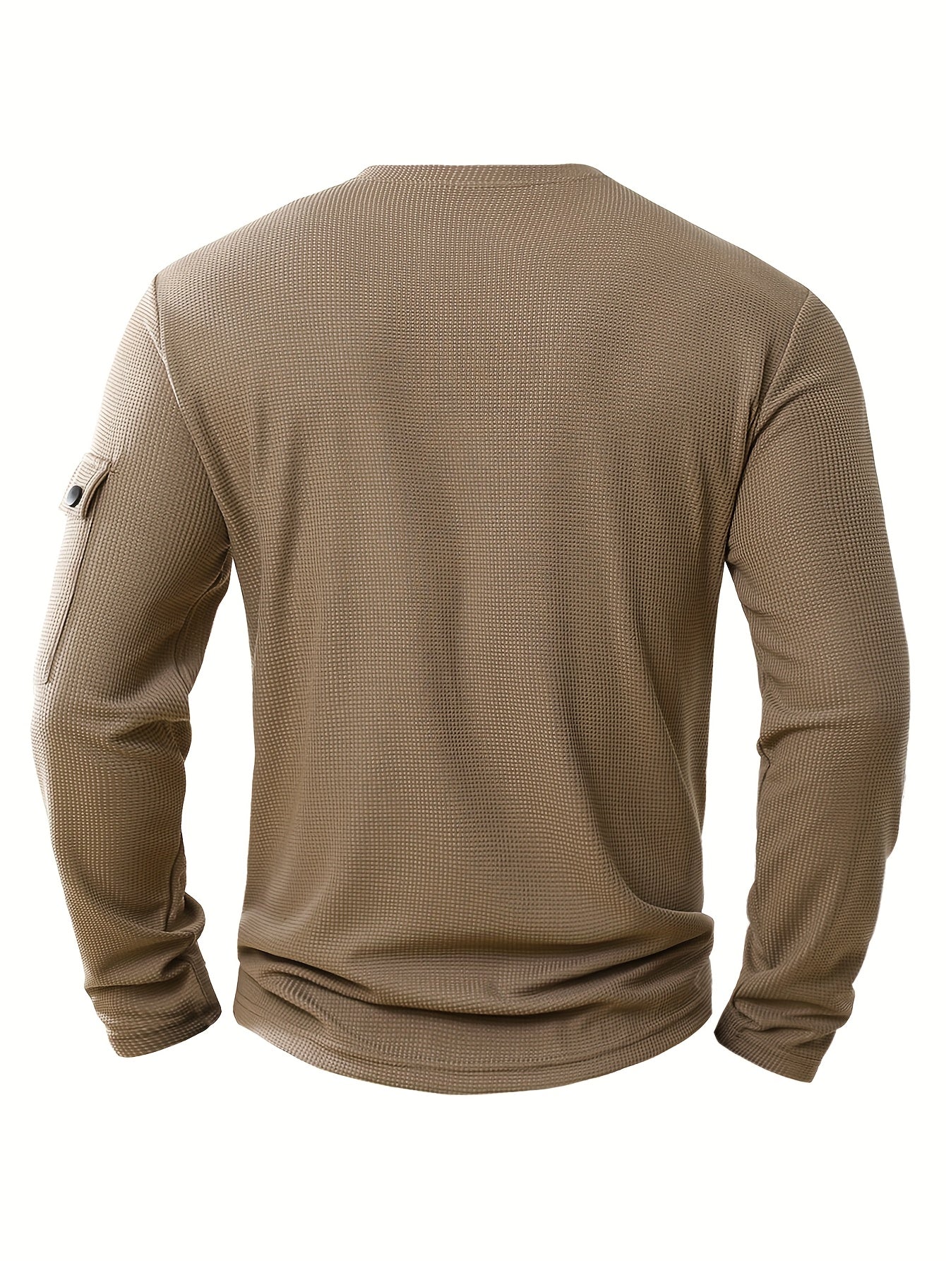 Men'S New Spring And Autumn Casual Fashion Sports Long-Sleeve Top with a Simple Two-Piece Design, Featuring Buttons And Pockets.